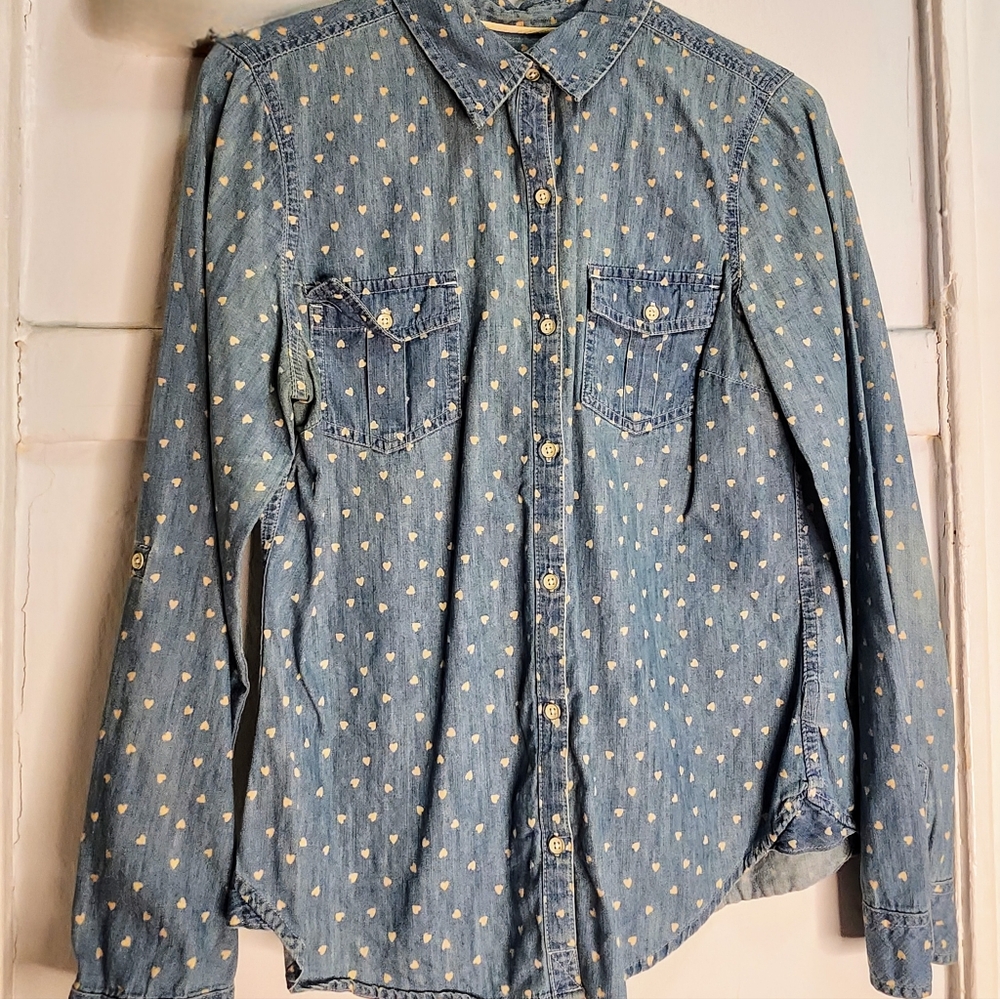 Heart Polka Dot Jean Shirt